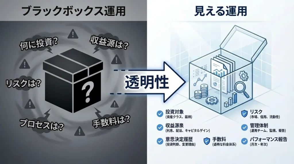 アクションは透明性を重要視している