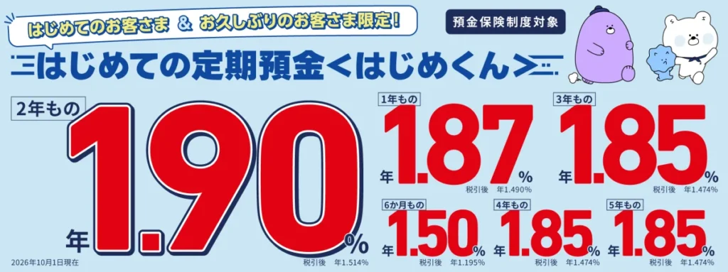 SBJ銀行|はじめての定期預金〈はじめくん〉