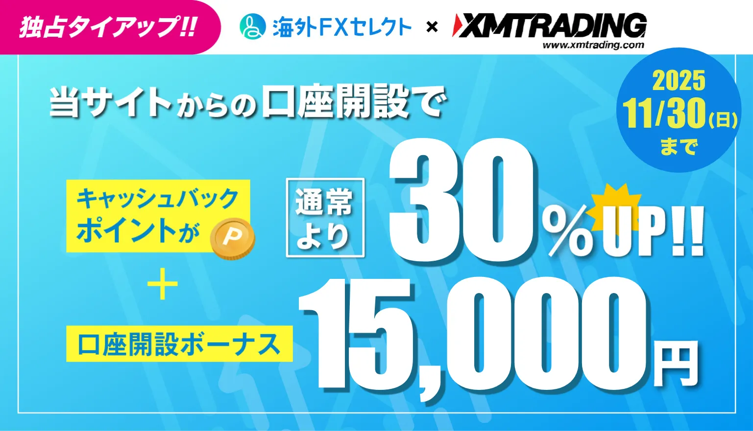 海外FXセレクト特別タイアップ(XMTrading)