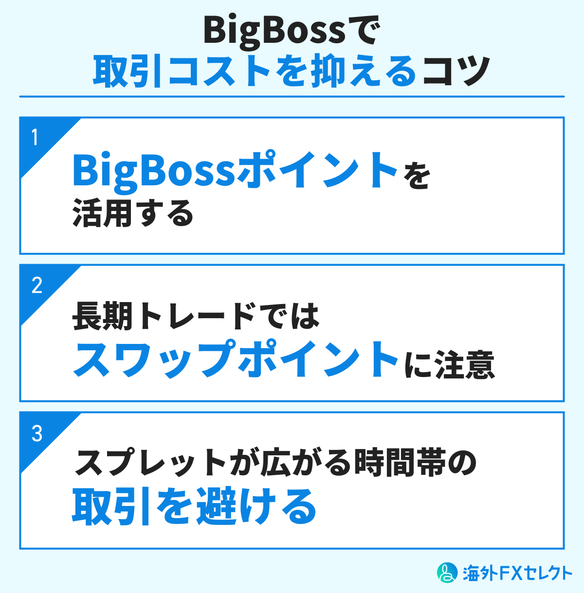 BigBoss(ビッグボス)で取引コストを抑えるコツ