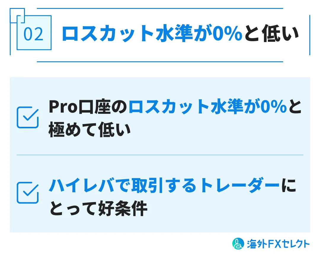 良い評判②ロスカット水準が0%と低い