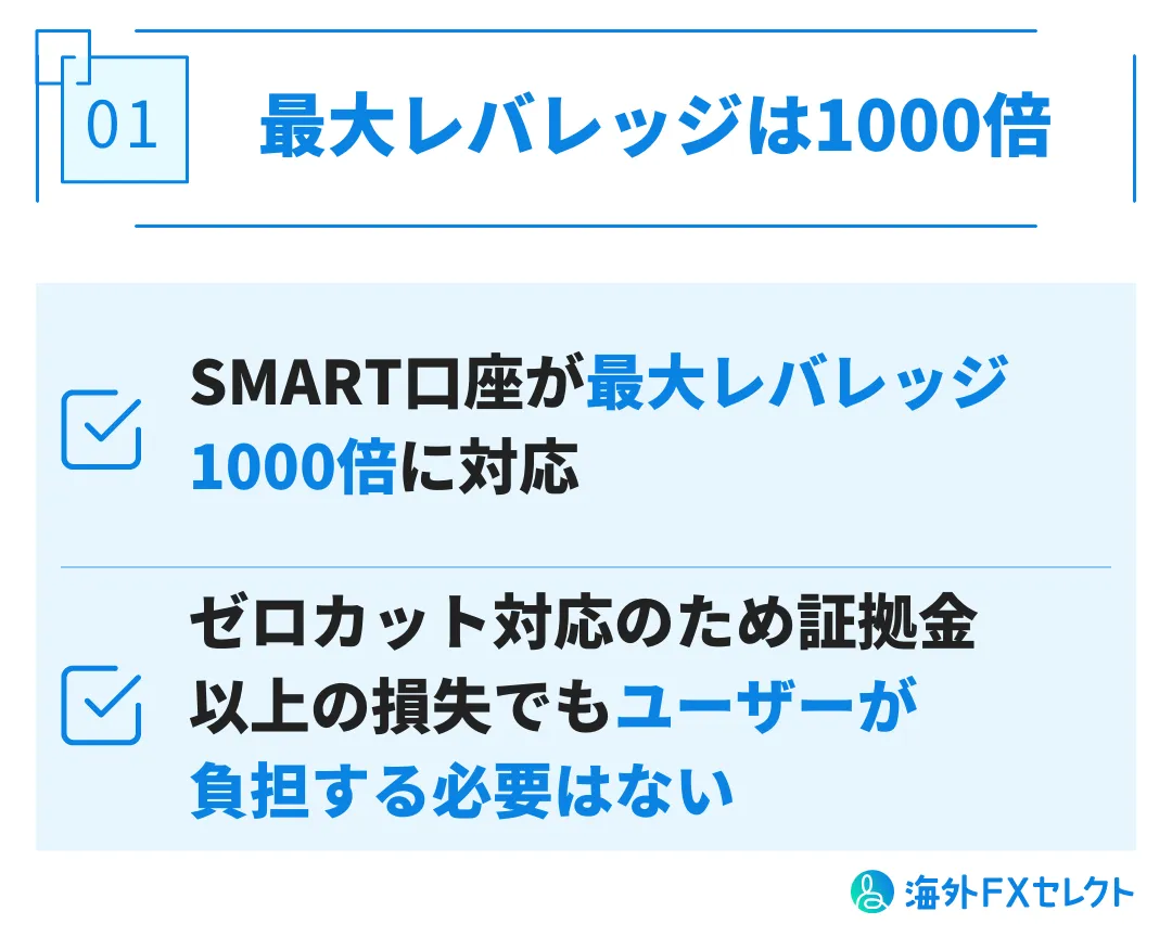 良い評判①最大レバレッジは1,000倍