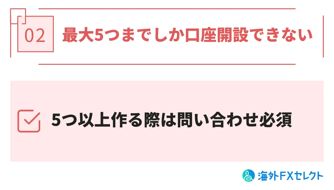 ThreeTrader追加口座のデメリット2