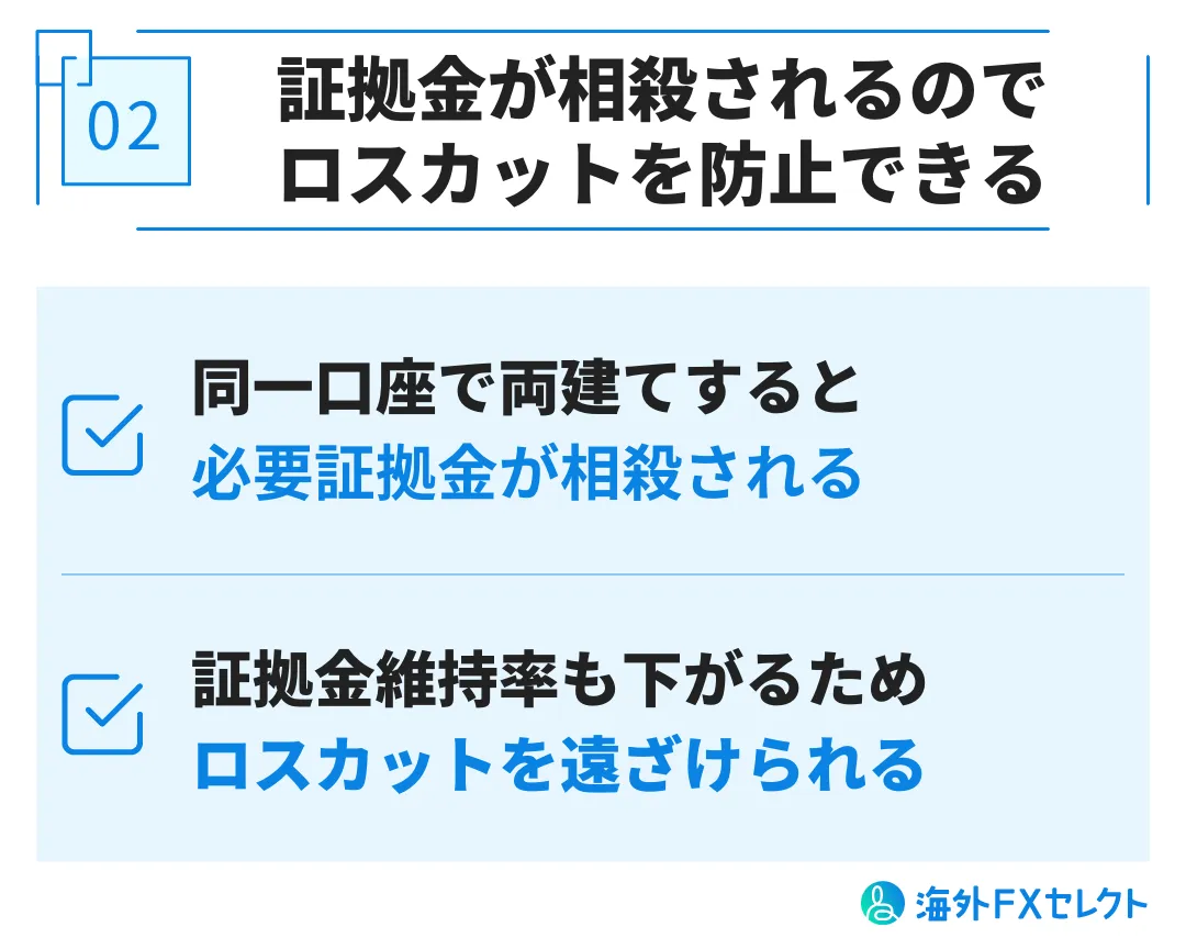 TitanFX(タイタンFX)で両建てするメリット 証拠金が相殺されるのでロスカットを防止できる